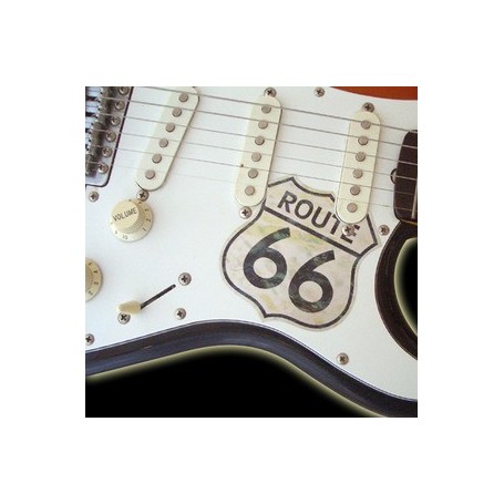 Grand sticker guitare pickguard Stratocaster route 66