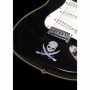 Grand sticker guitare pirate tête de mort blanc abalone