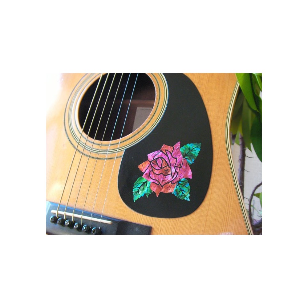 Grand sticker guitare rose de cimarron