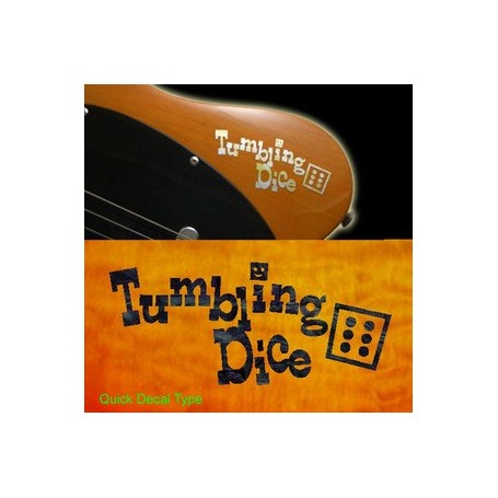 Grand sticker guitare tumbling dice noir pearl