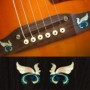 Sticker guitare chevalet petites ailes bleu abalone (2 pieces)