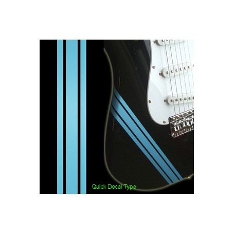 Sticker guitare ligne compétition sonic bleu