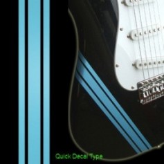 Sticker guitare ligne compétition sonic bleu