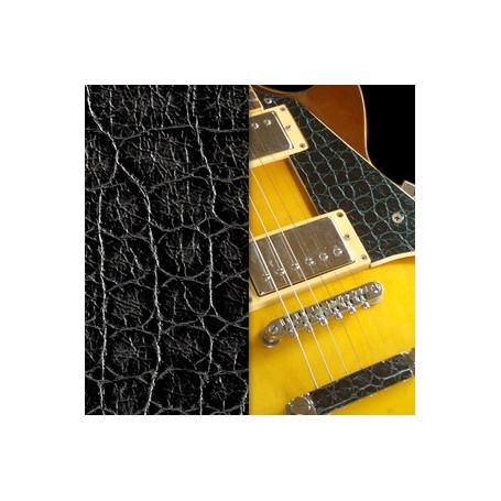 Sticker guitare texture crocodile noir
