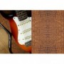 Sticker guitare texture crocodile marron