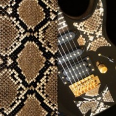 Sticker guitare texture serpent