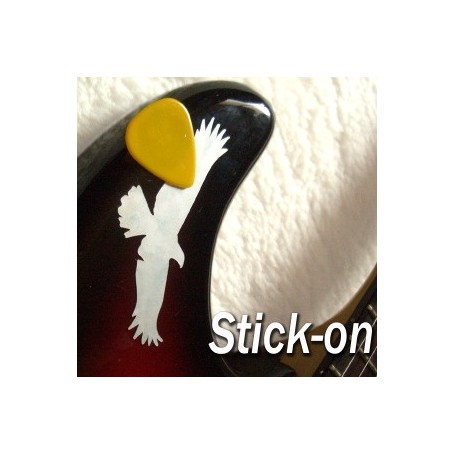 Sticker guitare porte médiator plume