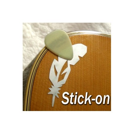 Sticker guitare porte médiator plume