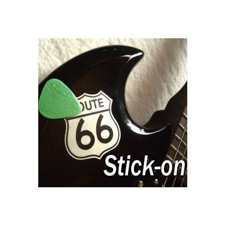 Sticker guitare porte médiator route 66