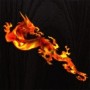 Sticker guitare flammes dragon