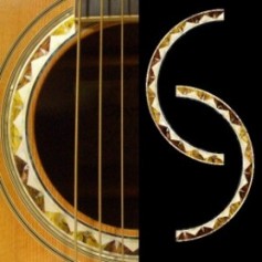 Sticker guitare rosace santafe acoustique