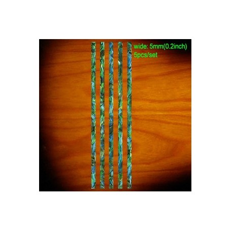 Sticker guitare baton baton 5mm vert abalone