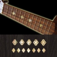 Sticker guitare ukulele diamants blanc abalone