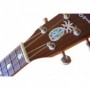 Sticker guitare ukulele ananas tête
