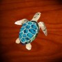 Sticker guitare ukulele tortue nature