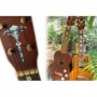 Sticker guitare ukulele pic bleu abalone tête