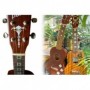 Sticker guitare ukulele pic blanc abalone
