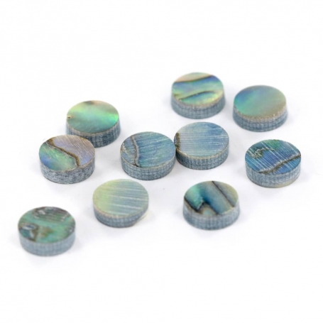 10 repères de touche green abalone 6mm