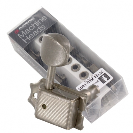 Mécaniques guitare Gotoh® SD91 6 en ligne vintage type Stratocaster® nickel Relic Boite