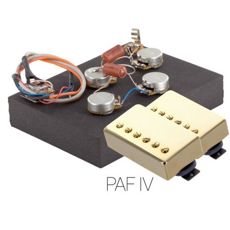 Pack électronique copie LesPaul 6 positions - Micros PAF Doré