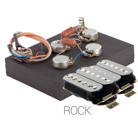 Pack électronique copie LesPaul 6 positions - Micros Rock noir