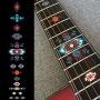 Sticker décor ethnique touche guitare - Turquoise