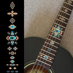Sticker décor ethnique touche guitare - Naturel