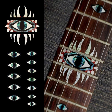 Sticker guitare touche oeil mystique