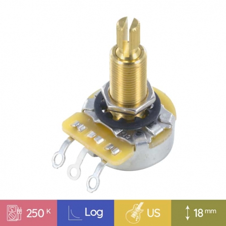 Potentiomètre guitare US CTS long LesPaul® 250k log