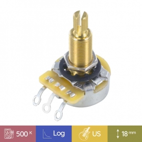 Potentiomètre guitare US CTS long LesPaul 500k log