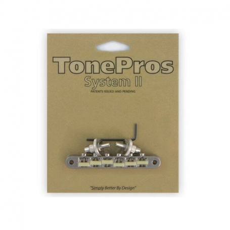 Chevalet Tonepros NVR2G ABR1 tune-o-matic nickel / nylon