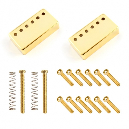 Pack capots et vis plots dorés pour micros humbucker GnB