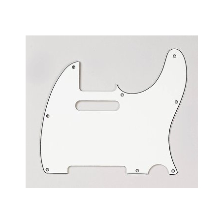 Pickguard Telecaster US 3-ply 8 trous vieux blanc