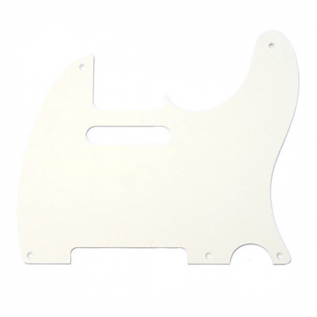 Pickguard Telecaster US 5 trous 1 ply vieux blanc