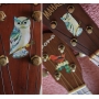 Sticker tête guitare Hibou d'Athéna