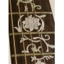 Sticker guitare touche Fleurs orientales blanc abalone