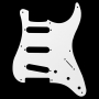 Pickguard Stratocaster US 57's 8 trous 1 ply blanc