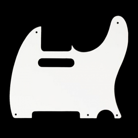 Pickguard Telecaster US 5 trous 1 ply blanc