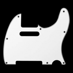 Pickguard Telecaster US 3 ply 8 trous blanc