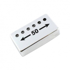 Capot humbucker silver nickel 6 trous chrome 50mm