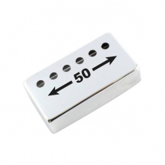 Capot humbucker silver nickel 6 trous chrome 50mm