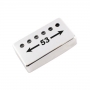 Capot humbucker silver nickel 6 trous 53mm nickel