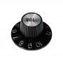 Bouton chapeau sorcière volume black/chrome métrique