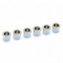 6 Ferrules cordes traversantes 8mm chrome