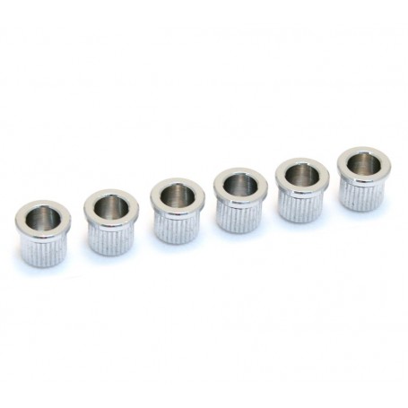 6 Ferrules cordes traversantes 8mm chrome