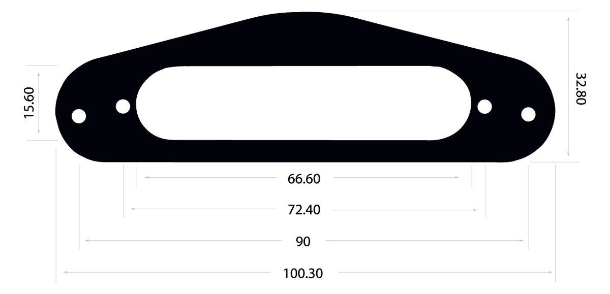 Plan contour métal micro telecaster manche