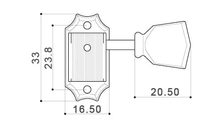 dimensions Mécaniques Gotoh SD90 tulipe