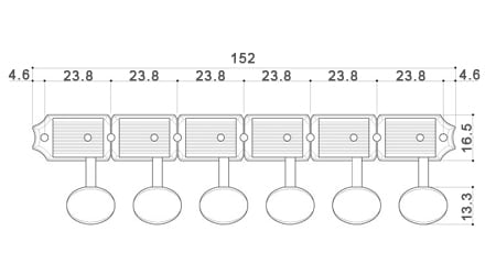 dimensions Mécaniques Gotoh SD91 Strat